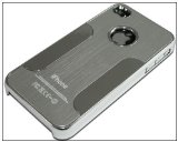 Premium Chrome Aluminum Skin Hard Back Case Cover for Apple iPhone 4 4G 4S Silver