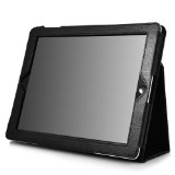 IPAD 2 Leather Case With Stand for Apple IPAD 2 (Black) Fits All Ipad2 Model