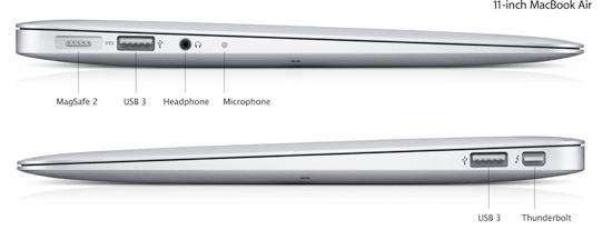 macbook air 11 ports