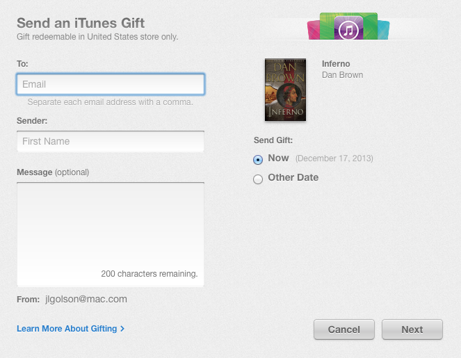 iBooks Gifting