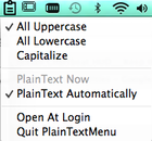 PlainTextMenu