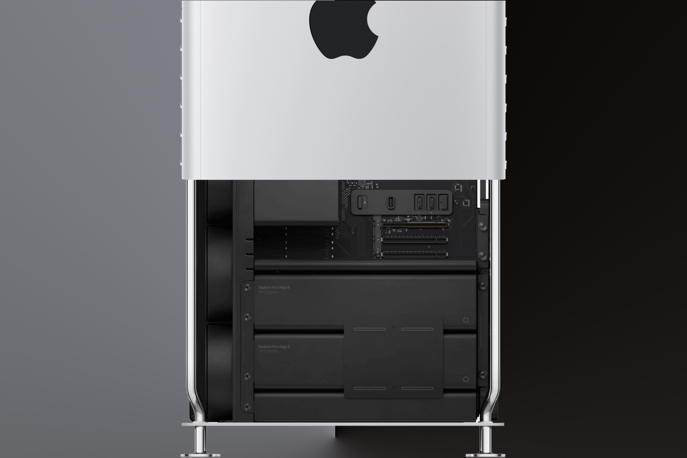 Mac Pro with case lifted up